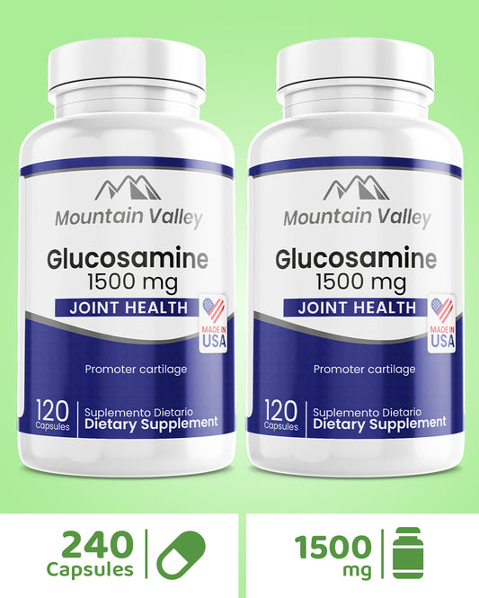 GLUCOSAMINE | 1,500MG | 240 CAPSULES | MOUNTAIN VALLEY