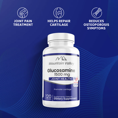 GLUCOSAMINE | 1,500MG | 120 CAPSULES | MOUNTAIN VALLEY