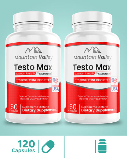 TEST MAX | 120 CAPSULES | MOUNTAIN VALLEY