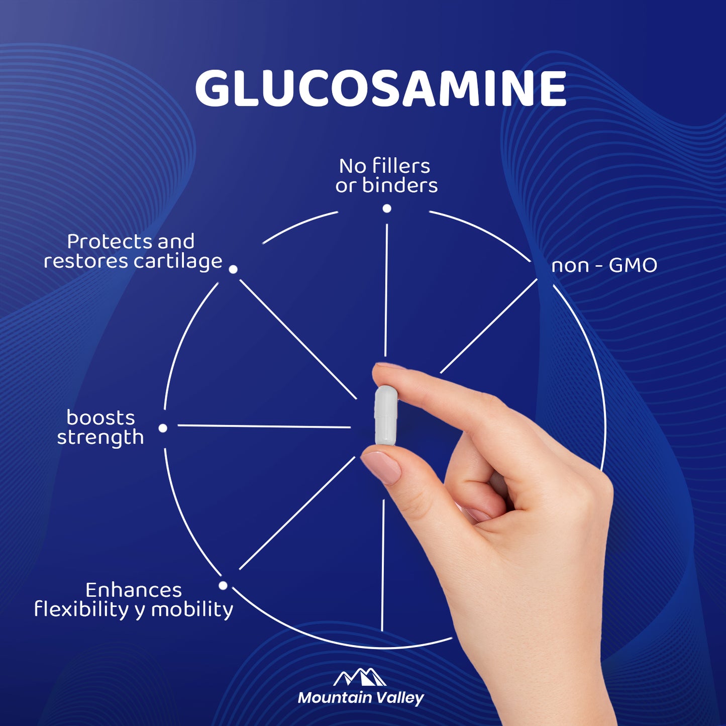 GLUCOSAMINA | 1.500 MG | 240 CAPSULAS | MOUNTAIN VALLEY